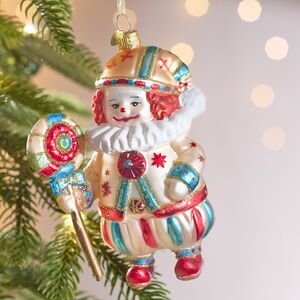 Елочная игрушка Клоун с Леденцом - Circus Roncalli 12 см, стекло Winter Deco фото 1