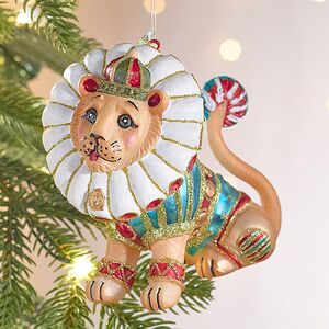 Елочная игрушка Лев Леотин - Circus Roncalli 11 см, стекло Winter Deco фото 1