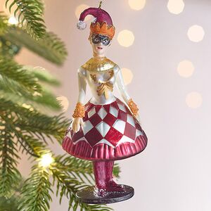 Елочная игрушка Клоунесса - Commedia Dell