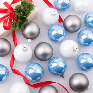 Елочные шары Утренний Туман 6 см, 20 шт, стекло