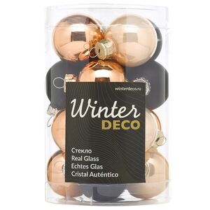 Елочные шары Gatsby Style 3.5 см, 16 шт, стекло Winter Deco фото 2