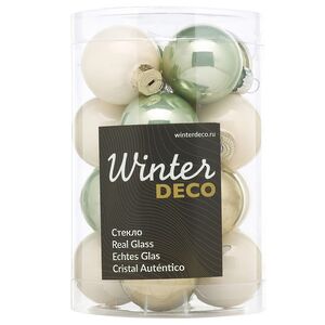 Елочные шары Herbal Tea 3.5 см, 16 шт, стекло Winter Deco фото 2