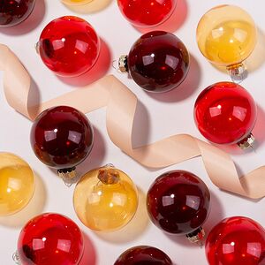 Елочные шары Bubble: Клубничный Джем 6 см, 15 шт, стекло