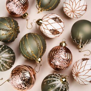 Елочные шары Sorbetto Verde 8 см, 12 шт, стекло