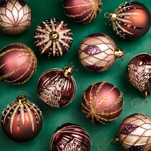 Елочные шары Cappuccino 8 см, 12 шт, стекло