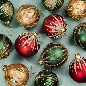 Елочные шары Capodanno 8 см, 12 шт, стекло