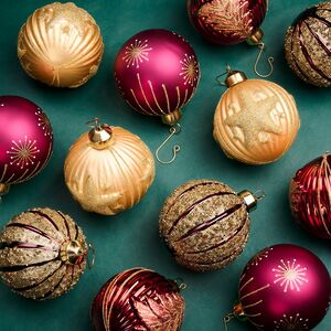 Елочные шары Berry Tart 8 см, 12 шт, стекло