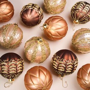 Елочные шары Delizia - Panforte 10 см, 12 шт, стекло