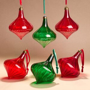 Елочные игрушки Elisir Fortunato 12 см, 6 шт, стекло