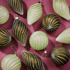 Елочные игрушки Matcha Rosmarino 8 см, 12 шт, стекло