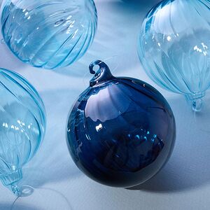 Елочные шары Fiume-Veneto: Night Blue 8 см, 11 шт, подарочная коробка, стекло, уцененные Winter Deco фото 5