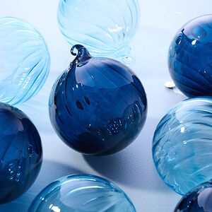 Елочные шары Fiume-Veneto: Night Blue 8 см, 11 шт, подарочная коробка, стекло, уцененные Winter Deco фото 2