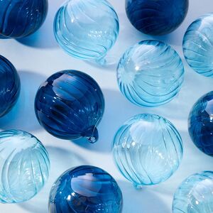 Елочные шары Fiume-Veneto: Night Blue 10 см, 12 шт, стекло