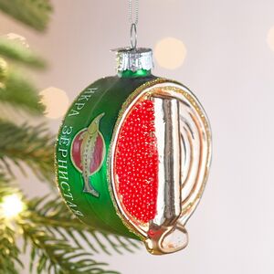Елочная игрушка Красная Икра 11 см, стекло