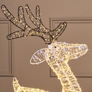 Светящийся олень Малыш Каттанео 80 см, 1900 теплых/холодных белых LED ламп, IP44 Winter Deco фото 2