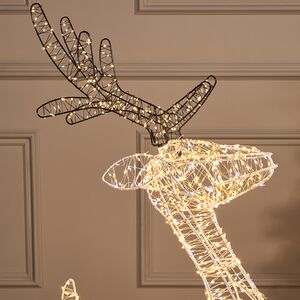 Светящийся олень Сеньора Каттанео 110 см, 2580 теплых/холодных белых LED ламп, IP44 Winter Deco фото 2