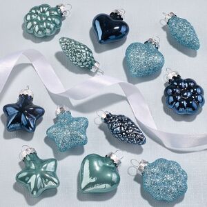 Елочные игрушки Blue Lagoon 4-5 см, 12 шт, стекло