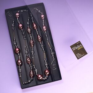 Бусы на елку Vintage Christmas: Pink Silver 180 см, стекло Winter Deco фото 3