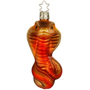 Стеклянная елочная игрушка Змея Искорка 10 см Inge Glas фото 1