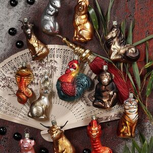 Стеклянная елочная игрушка Заяц Руфус 12 см Inge Glas фото 2