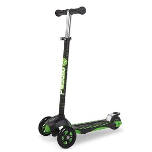 Трехколесный самокат Yvolution Glider XL Deluxe черно-зеленый