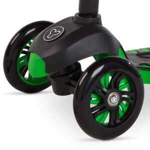 Трехколесный самокат Yvolution Glider XL Deluxe черно-зеленый YVolution фото 4