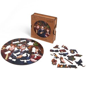 Деревянный пазл Гарри Поттер: Рождество в Хогвартсе 22 см, 100 элементов Active Puzzles фото 4