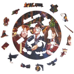 Деревянный пазл Гарри Поттер: Рождество в Хогвартсе 22 см, 100 элементов Active Puzzles фото 2
