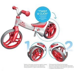 Беговел для малышей Yvolution Velo Twista, колеса 9", красный YVolution фото 5