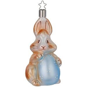 Стеклянная елочная игрушка Заяц Шуня 12 см Inge Glas фото 1