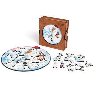Деревянный пазл Рождественский Олаф 22*22 см, 100 элементов Active Puzzles (Актив Пазл) фото 4