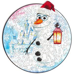 Деревянный пазл Рождественский Олаф 22*22 см, 100 элементов Active Puzzles (Актив Пазл) фото 1