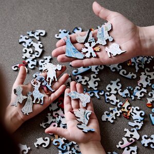 Деревянный пазл Рождественский Олаф 22*22 см, 100 элементов Active Puzzles (Актив Пазл) фото 5