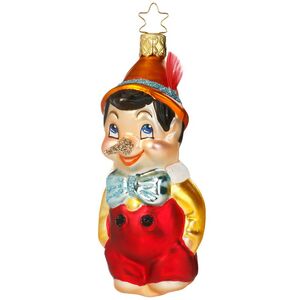 Стеклянная елочная игрушка мальчик Пиноккио 11 см Inge Glas фото 1