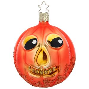 Стеклянная елочная игрушка Тыква Джек 9 см Inge Glas фото 1