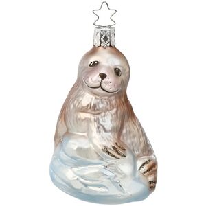 Стеклянная елочная игрушка Тюлень Тимка 10 см Inge Glas фото 1