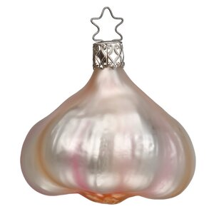 Стеклянная елочная игрушка Чесночок 6 см, подвеска