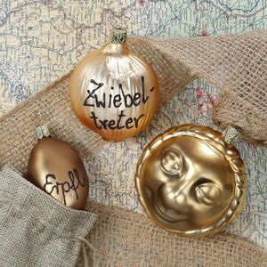 Стеклянная елочная игрушка Золотое Светило 10 см Inge Glas фото 4