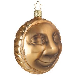 Стеклянная елочная игрушка Золотое Светило 10 см Inge Glas фото 3