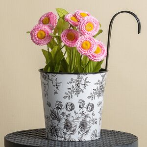 Искусственный цветок в горшке Bellis 30 см розовый Boltze фото 4