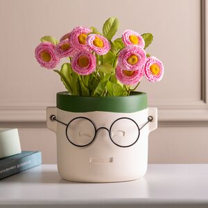 Искусственный цветок в горшке Bellis 30 см розовый Boltze фото 2