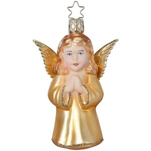 Стеклянная елочная игрушка Ангел Орифиэль 11 см Inge Glas фото 1