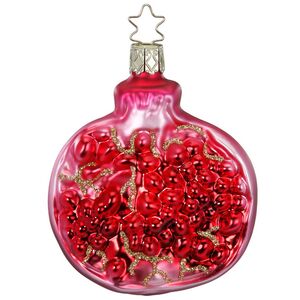 Стеклянная елочная игрушка Гранат - Pescantina 9 см Inge Glas фото 1