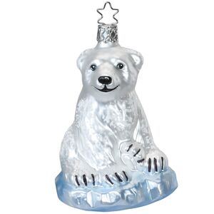 Стеклянная елочная игрушка Медведица Нико - Ice Country 12 см Inge Glas фото 1