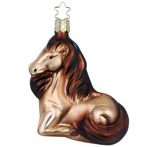 Стеклянная елочная игрушка Лошадка Грация 10 см Inge Glas фото 1