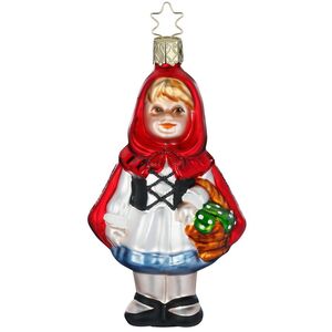 Стеклянные елочные игрушки Красная Шапочка и Волк 12-14 см, 2 шт Inge Glas (Инге Глас) фото 2