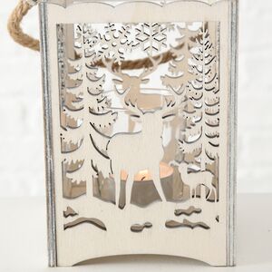 Деревянный подсвечник Лесная Магия - Олень с олененком 14 см Boltze фото 5