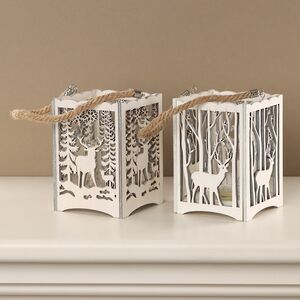 Деревянный подсвечник Лесная Магия - Олень с олененком 14 см Boltze фото 4