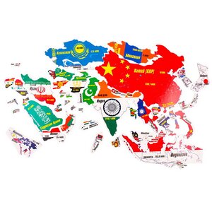 Магнитный пазл Карта Азии, 44 детали Геомагнит фото 1