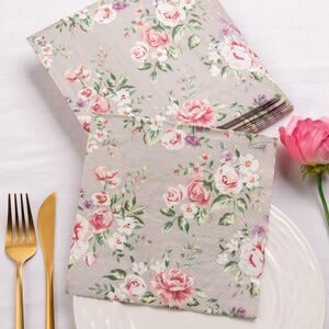 Бумажные салфетки Rose Garden 17*17 см, 20 шт, дымчатые